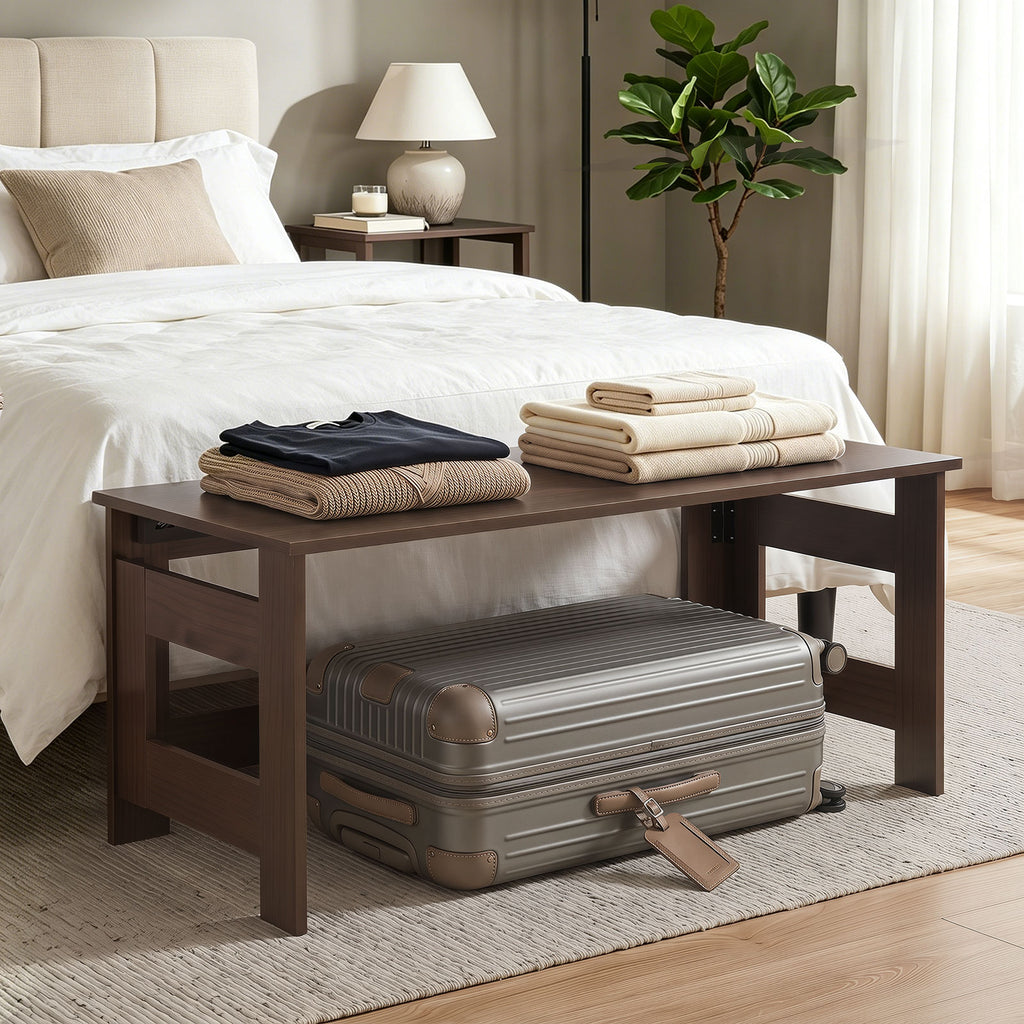 Folding Coffee Table – Portable Low Floor Table with Foldable Legs for Living Room