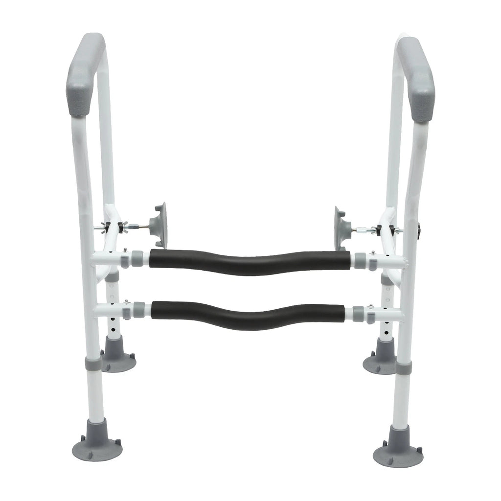 Toilet Safety Rail Frame Adjustable Grab Bar 330lbs Handicap Elderly Support