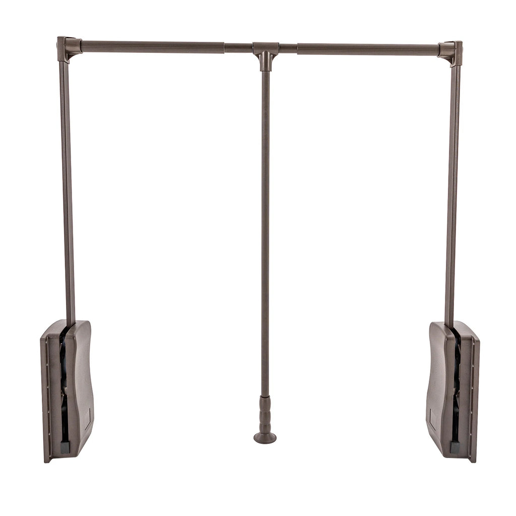 Adjustable Pull-Down Closet Rod – Soft-Close Wardrobe Lift, 35–47" Aluminum Hanging Rack, 55 lb Capacity