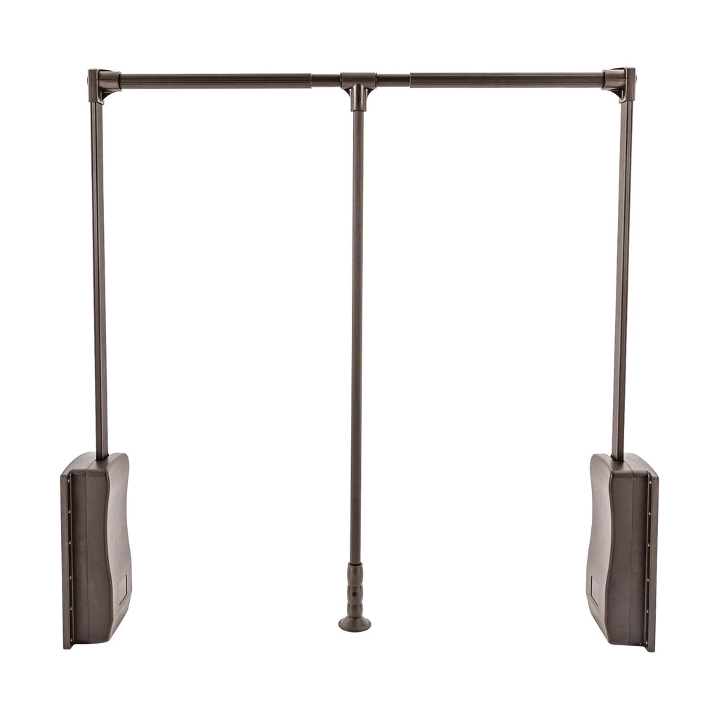 Adjustable Pull-Down Closet Rod – Soft-Close Wardrobe Lift, 35–47" Aluminum Hanging Rack, 55 lb Capacity