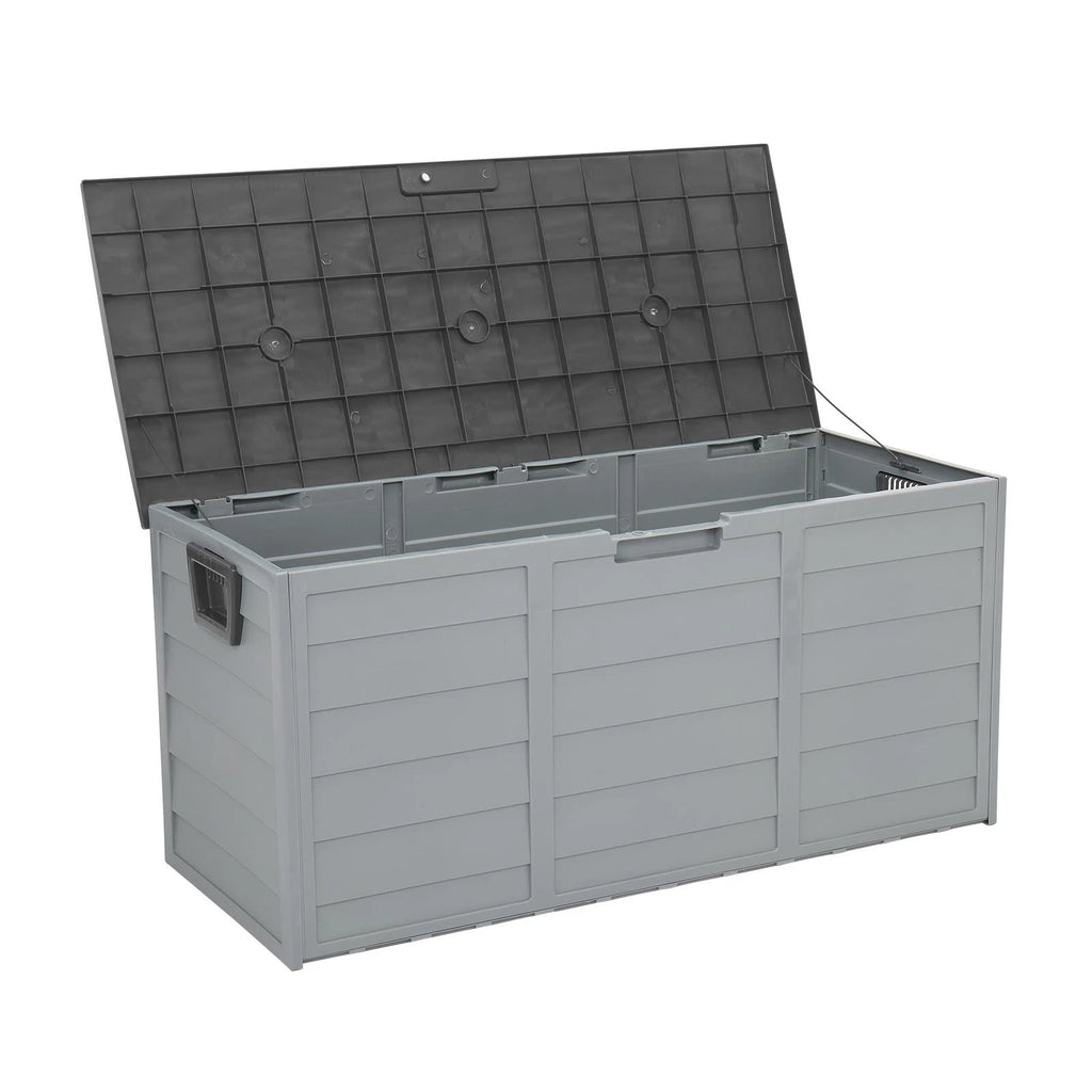 75 Gallon Outdoor Storage Deck Box with Wheels – Weatherproof Patio & Garden Storage Bin, 260L