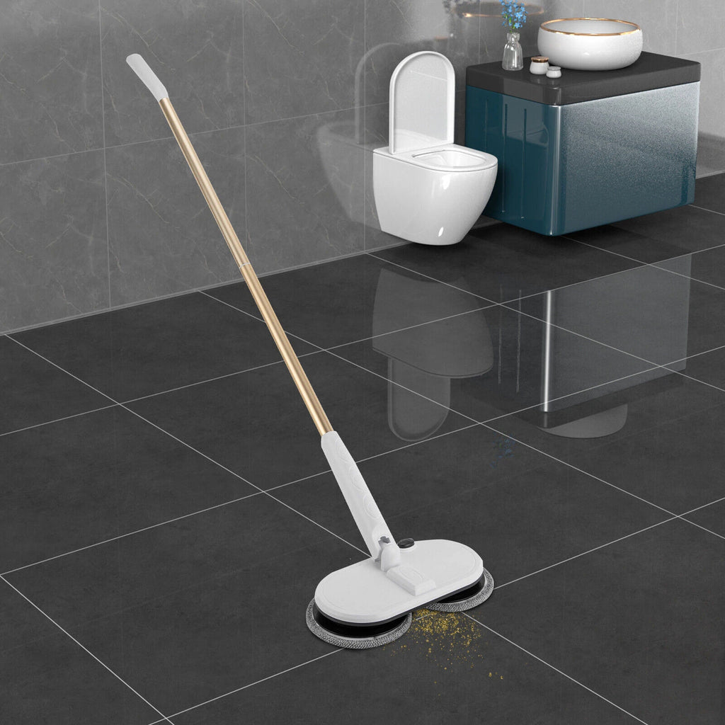 Electric Cordless Mop Rotating Spin Floor Scrubber Rechargeable USB Charging