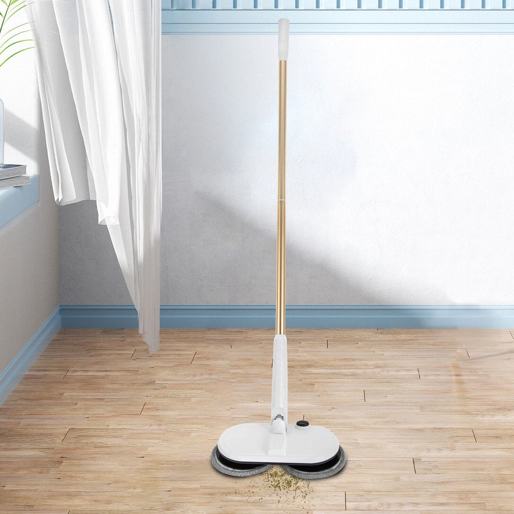 Electric Cordless Mop Rotating Spin Floor Scrubber Rechargeable USB Charging