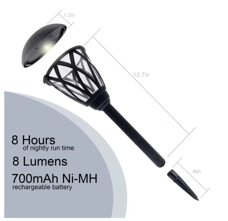 Solar Pathway Lights 6-Pack – Outdoor LED Lattice Lights, Dusk to Dawn, Waterproof Garden Lighting