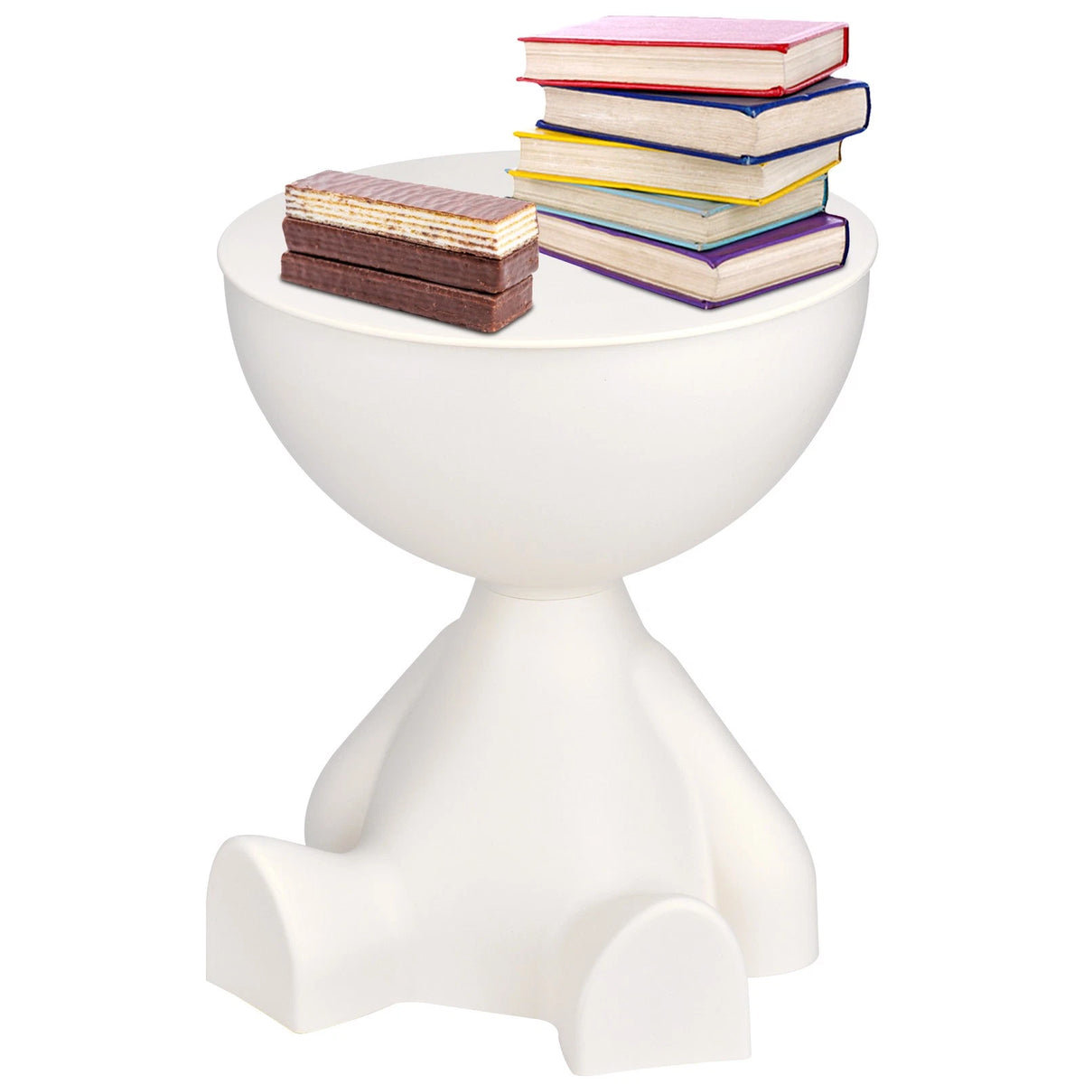 Round Side Table with Storage – Waterproof, Space-Saving End Table
