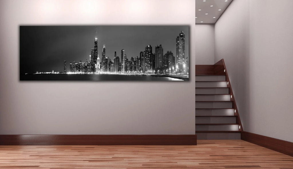Modern Canvas Wall Art Print 12x36– Abstract Home Decor, Rolled or Ready-to-Hang | Living Room, Bedroom, Office