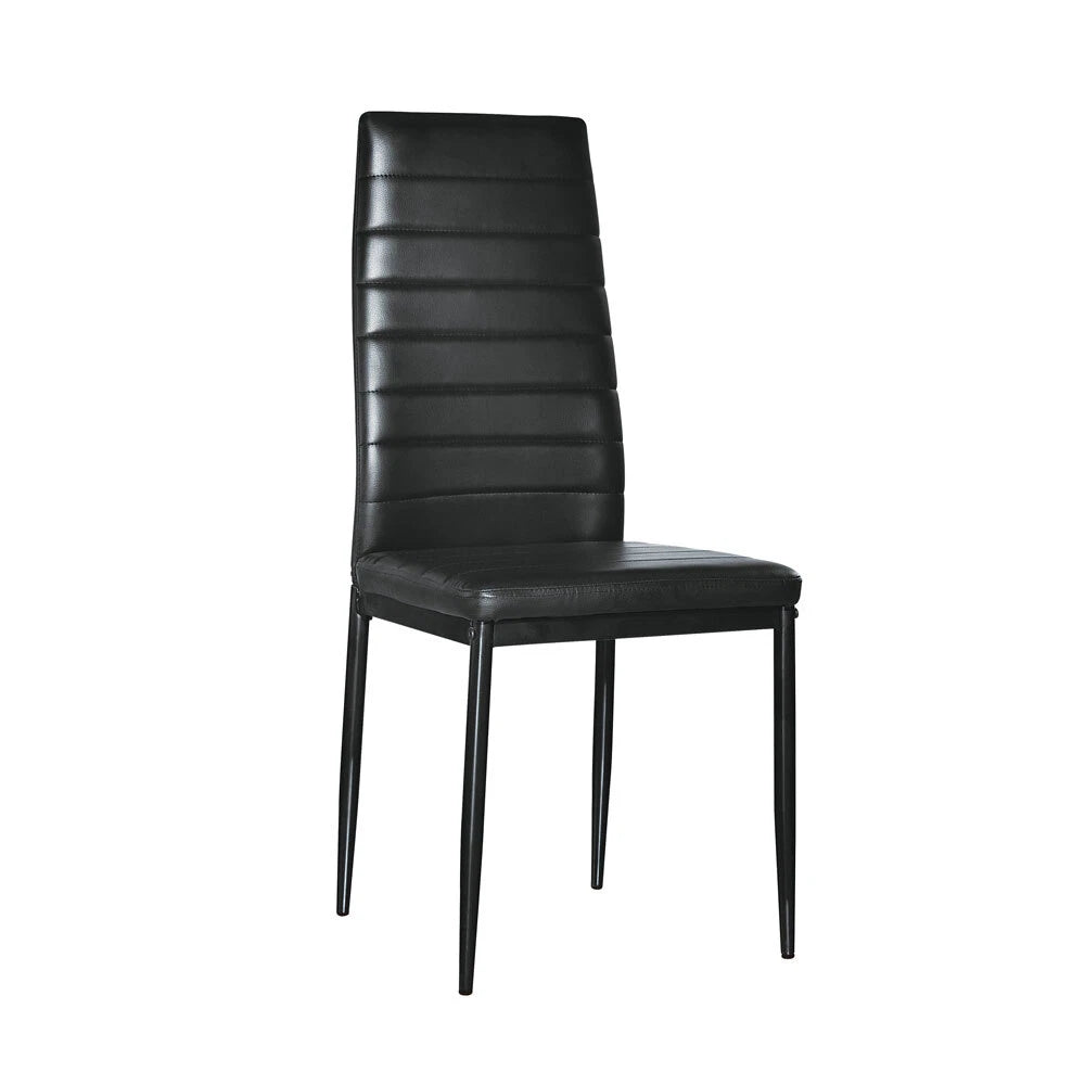 PU Leather Dining Chairs (4-Pack) – Curved Ergonomic Design for Kitchen, Dining & Living Room