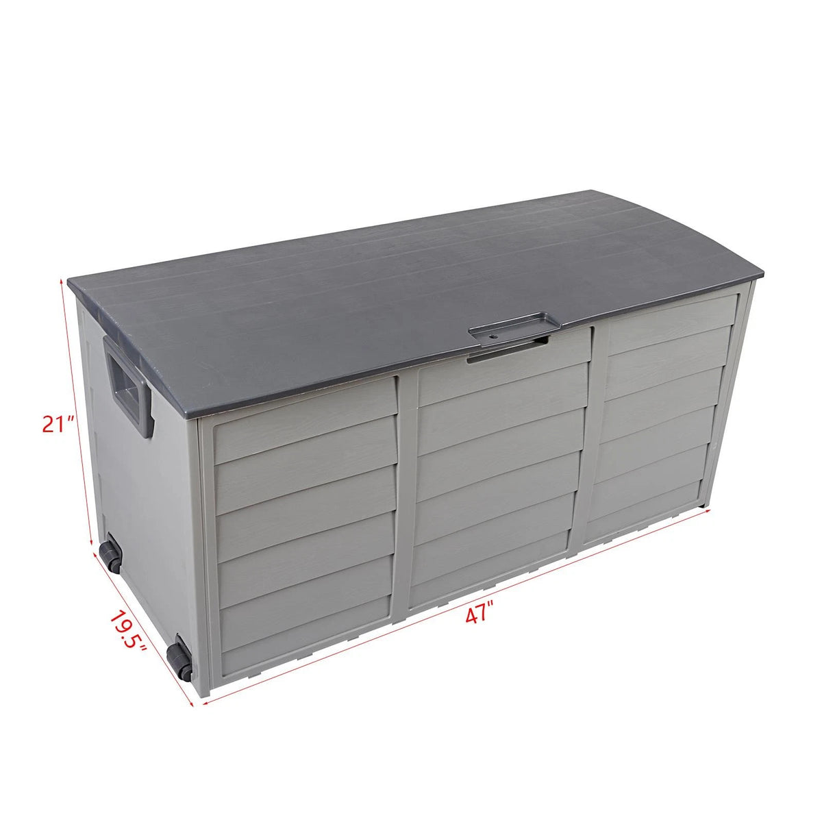 75 Gallon Outdoor Storage Deck Box with Wheels – Weatherproof Patio & Garden Storage Bin, 260L