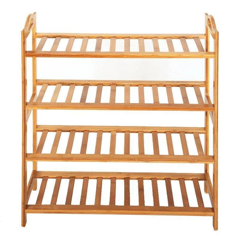 4-Tier Bamboo Shoe Rack – Space-Saving Storage Organizer for Entryway, Closet & Living Room