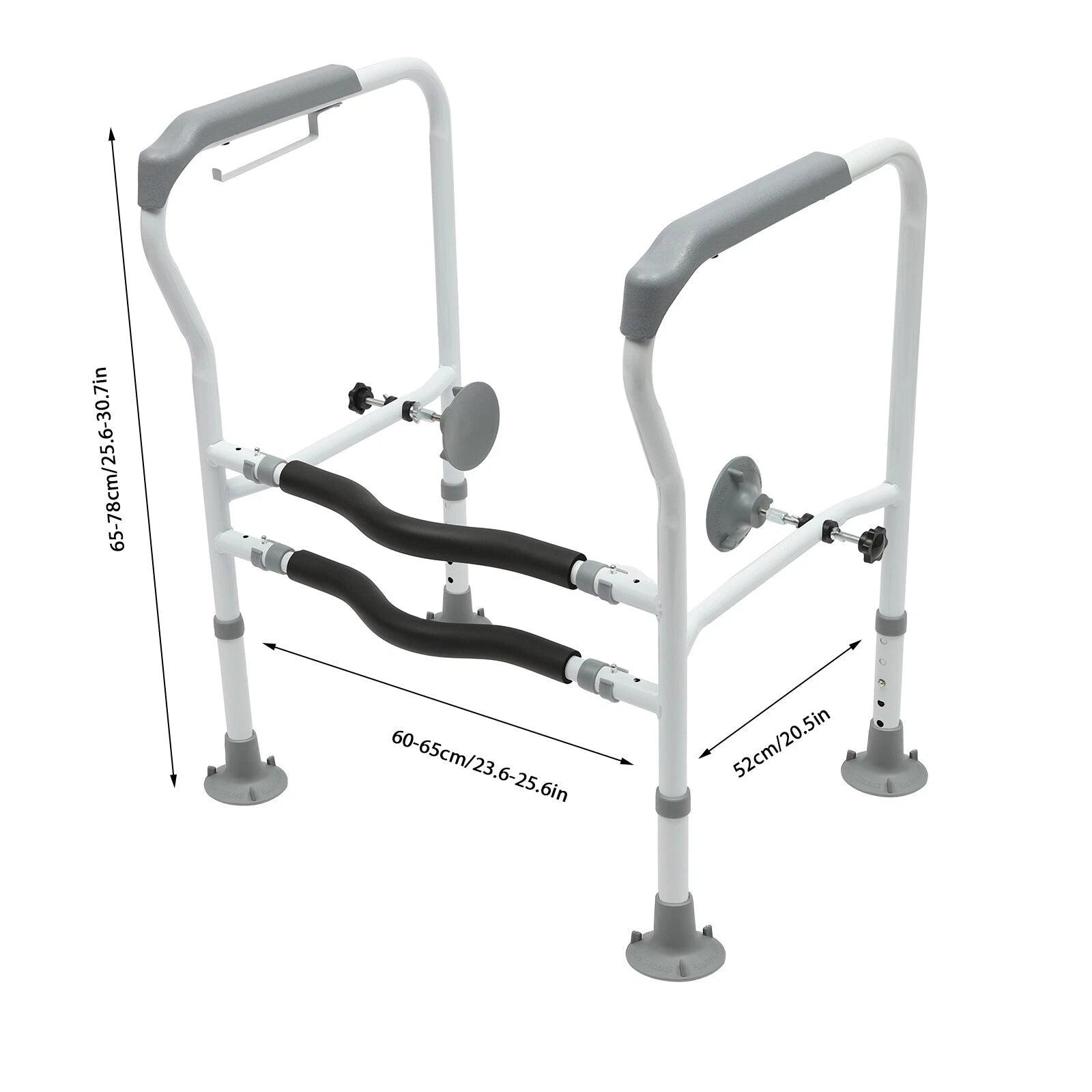 Toilet Safety Rail Frame Adjustable Grab Bar 330lbs Handicap Elderly Support