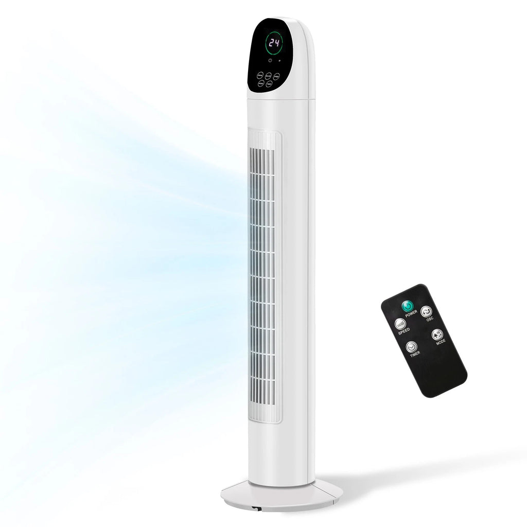 34" Tower Fan Oscillating Bladeless Remote Control Timer Quiet Standing Fan