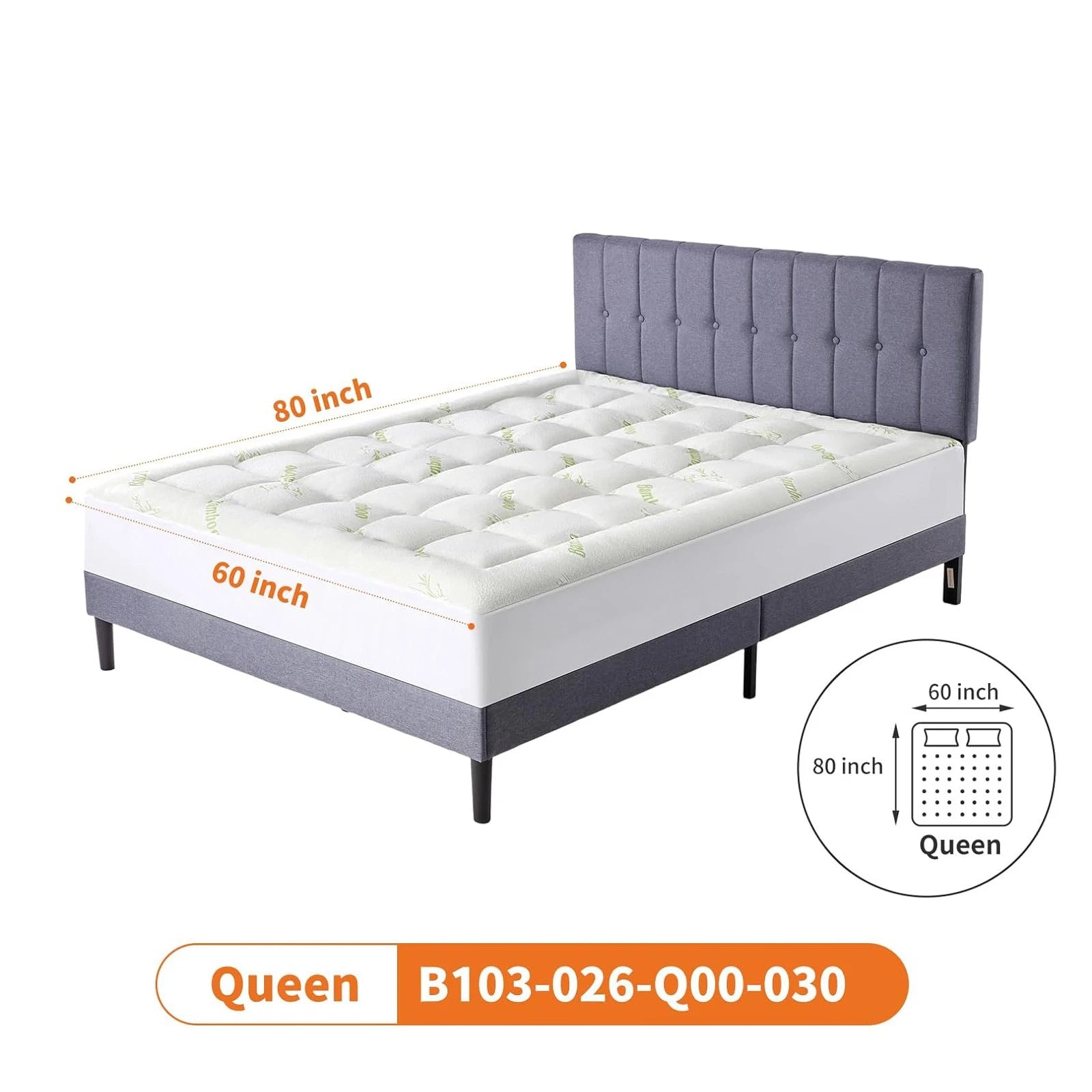 Mattress Protector Encasement Bamboo Viscose Machine Washable