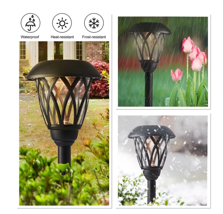 Solar Pathway Lights 6-Pack – Outdoor LED Lattice Lights, Dusk to Dawn, Waterproof Garden Lighting