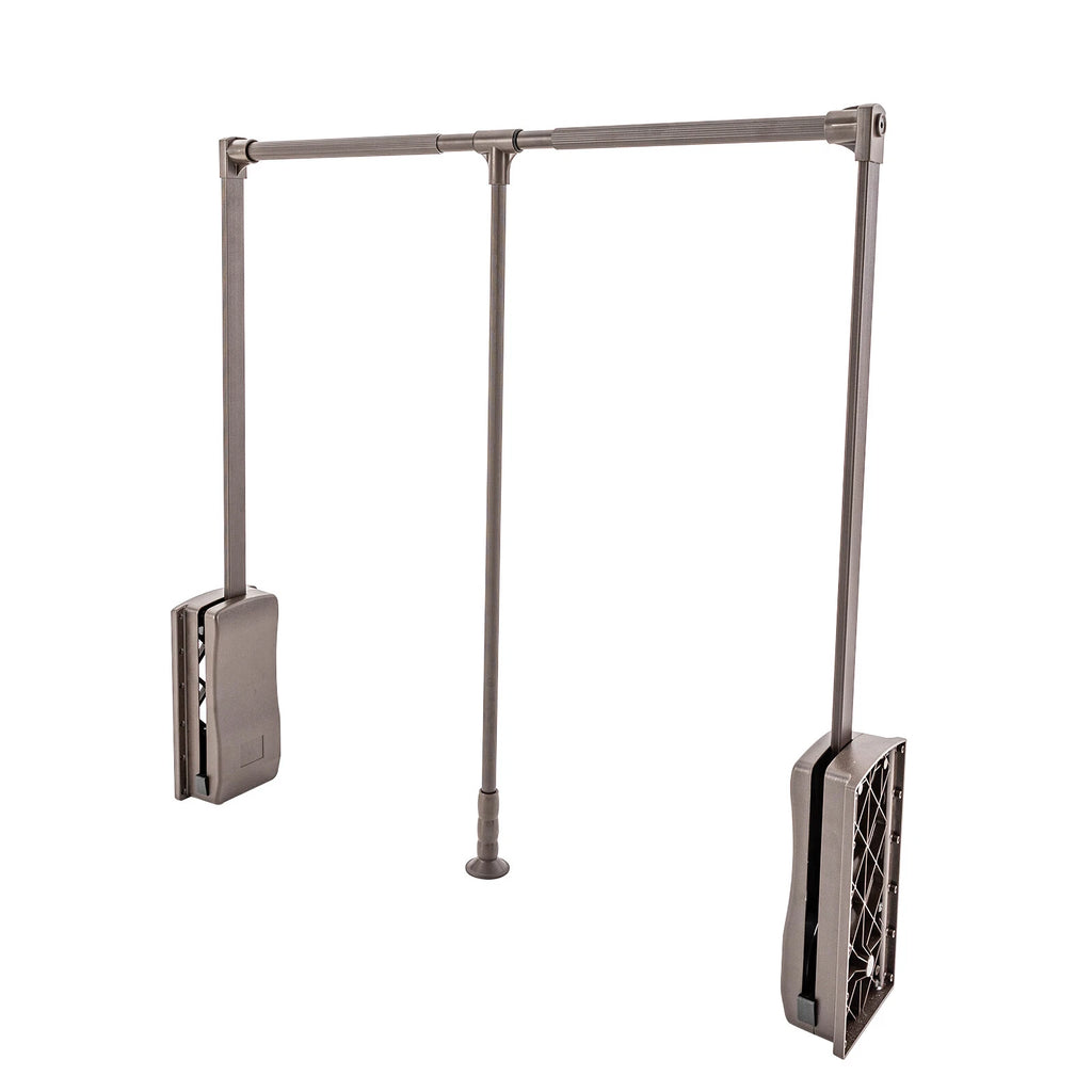 Adjustable Pull-Down Closet Rod – Soft-Close Wardrobe Lift, 35–47" Aluminum Hanging Rack, 55 lb Capacity