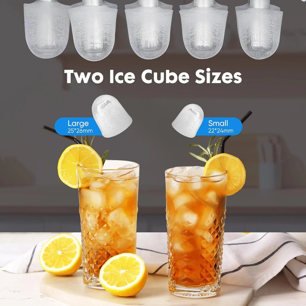 Portable Countertop Ice Maker | Fast 6-Min Ice Cubes, Self-Cleaning