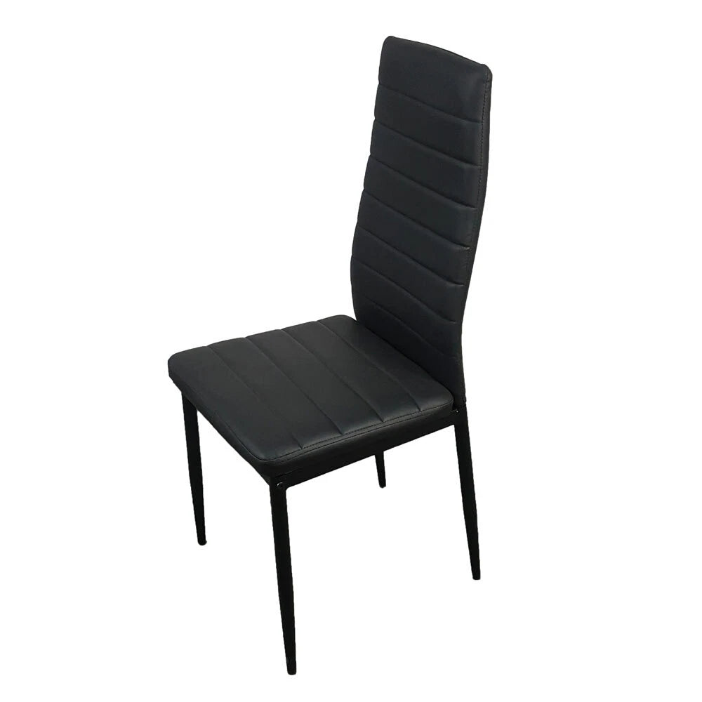 PU Leather Dining Chairs (4-Pack) – Curved Ergonomic Design for Kitchen, Dining & Living Room
