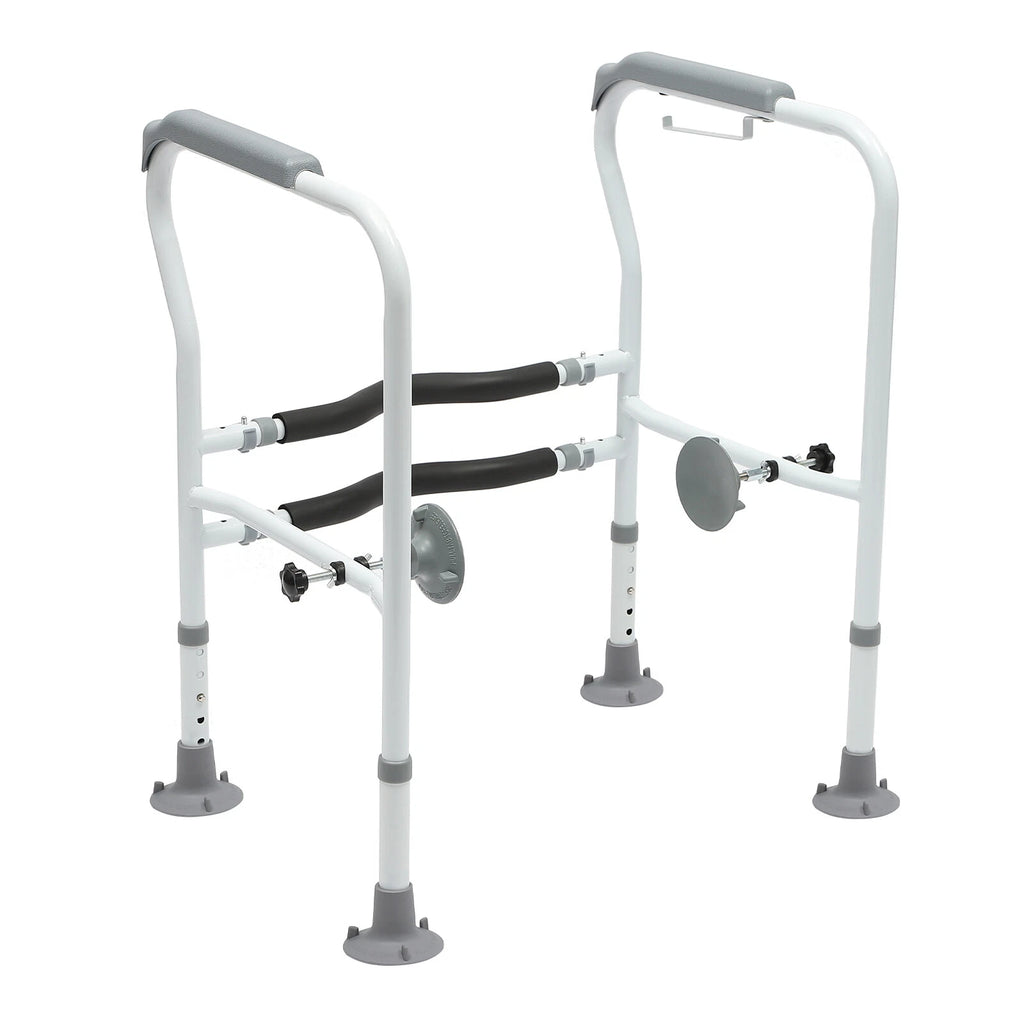Toilet Safety Rail Frame Adjustable Grab Bar 330lbs Handicap Elderly Support