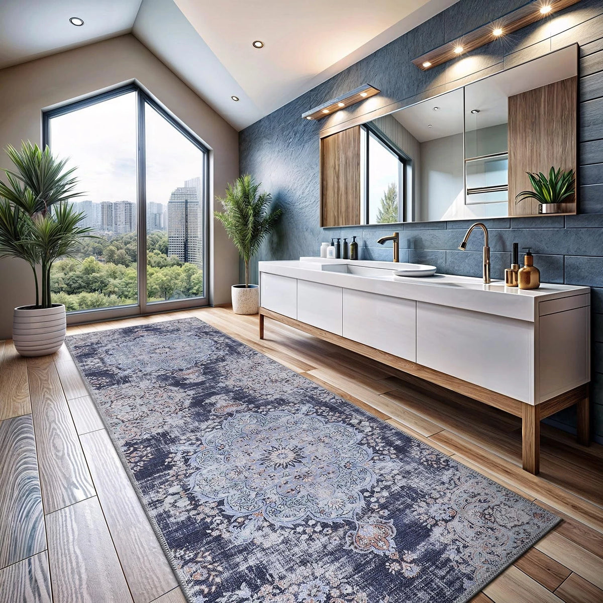 Machine Washable 2x7 Runner Rug – Non-Slip Vintage Oriental Carpet