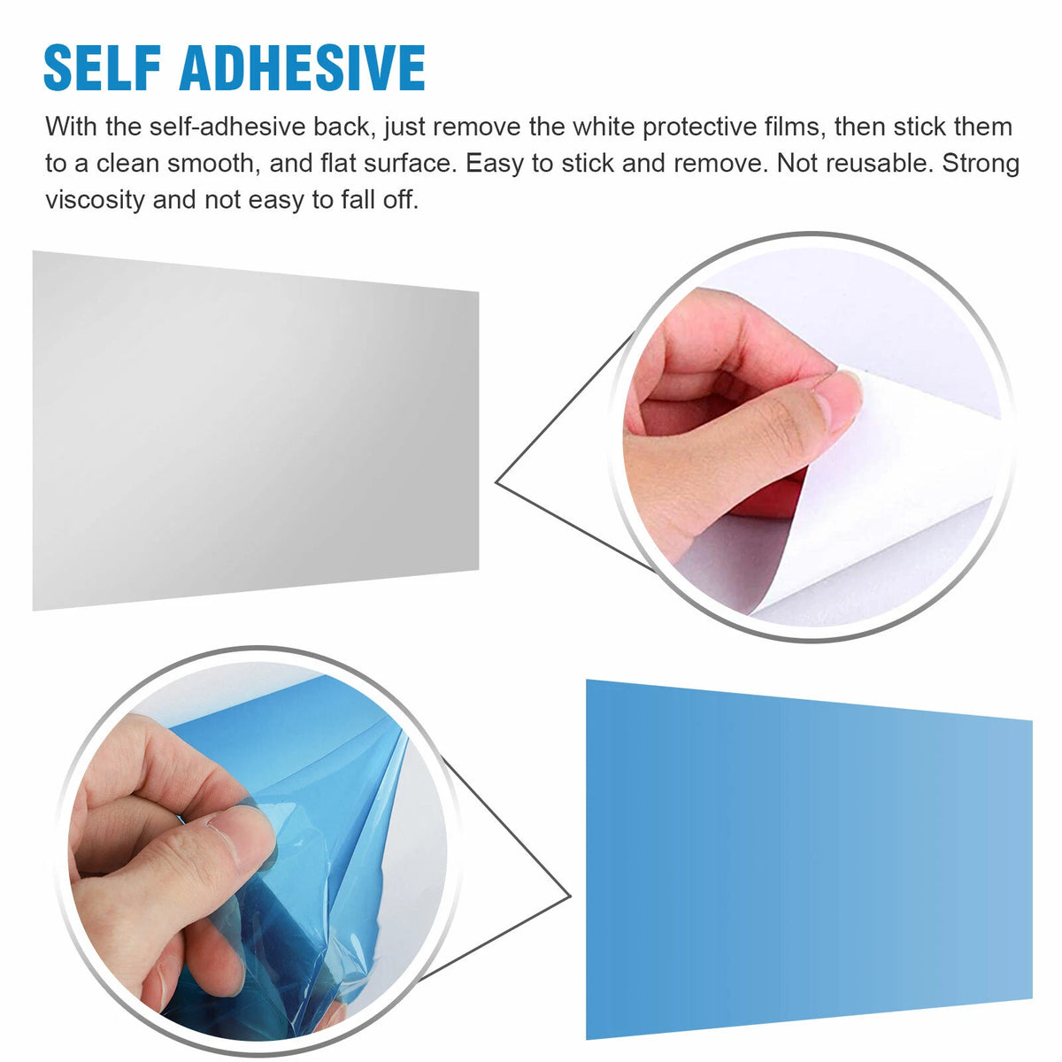 Flexible Mirror Wall Sticker Shatterproof Silver PET Film 50x100cm Free Ship