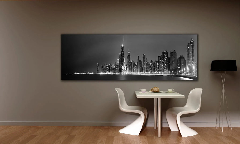 Modern Canvas Wall Art Print 12x36– Abstract Home Decor, Rolled or Ready-to-Hang | Living Room, Bedroom, Office