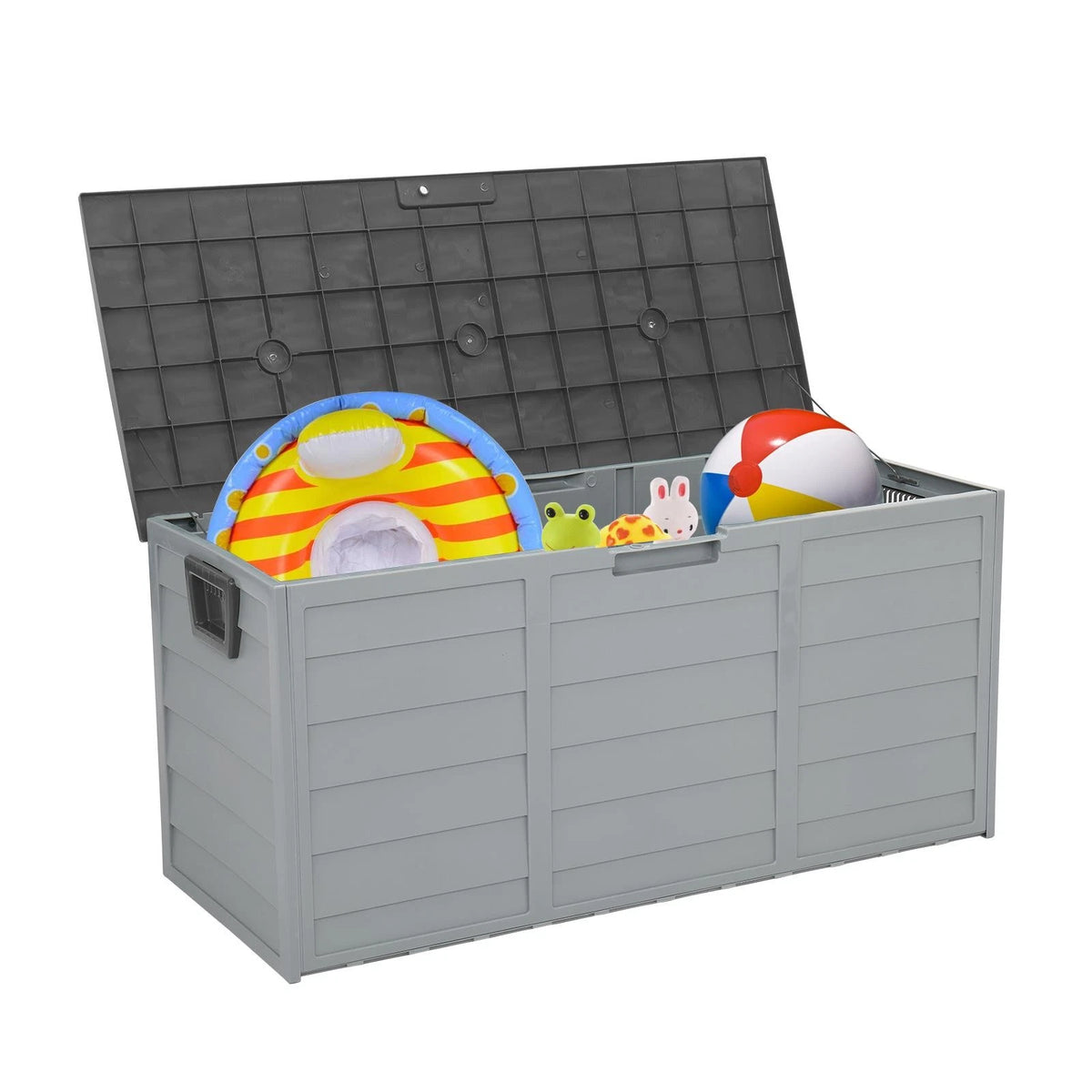 75 Gallon Outdoor Storage Deck Box with Wheels – Weatherproof Patio & Garden Storage Bin, 260L