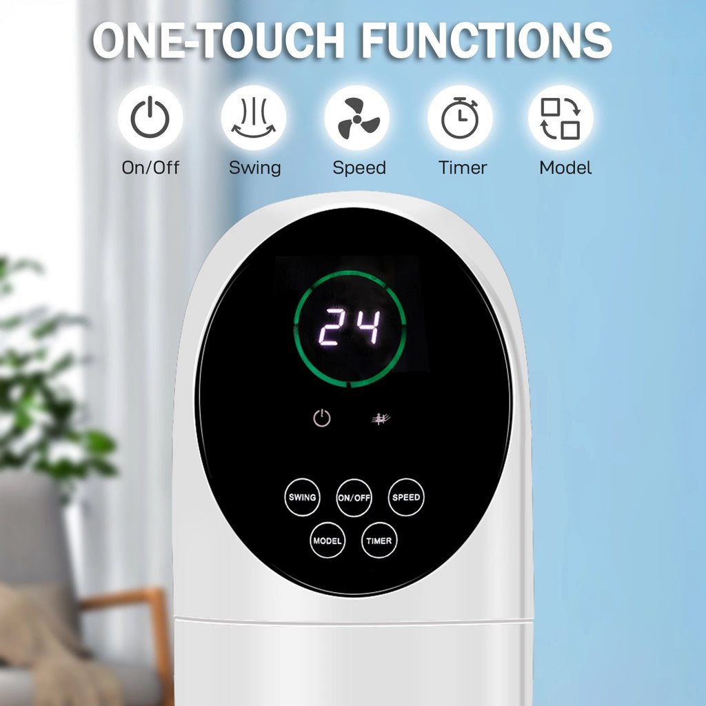 34" Tower Fan Oscillating Bladeless Remote Control Timer Quiet Standing Fan