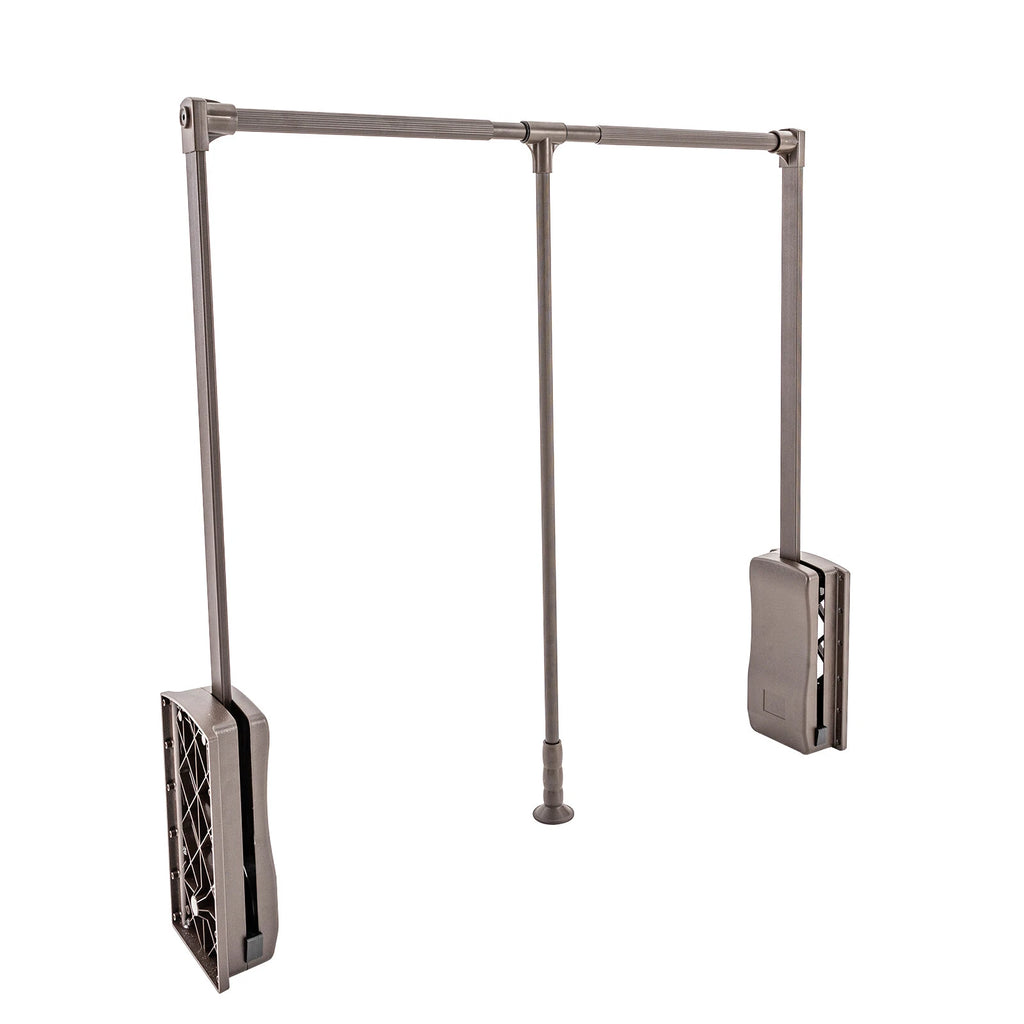 Adjustable Pull-Down Closet Rod – Soft-Close Wardrobe Lift, 35–47" Aluminum Hanging Rack, 55 lb Capacity