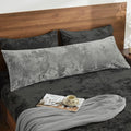 Luxury Velvet Body Pillow Case Zipper Solid Color Cover 4x24