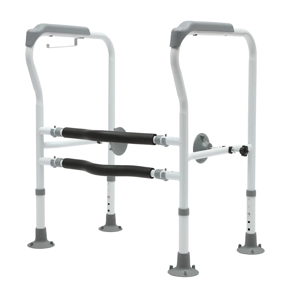 Toilet Safety Rail Frame Adjustable Grab Bar 330lbs Handicap Elderly Support