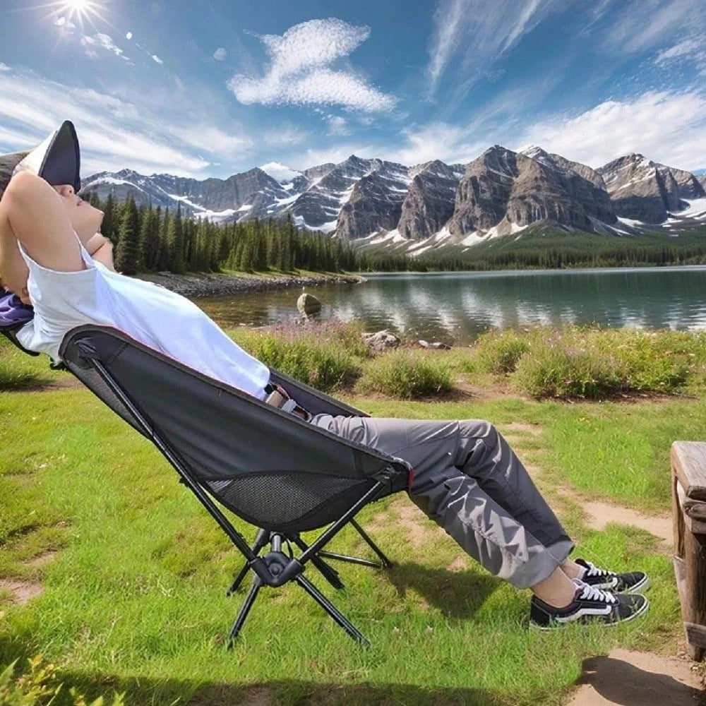 Collapsible Camp Chair with Carrying Bag – Lightweight Folding Outdoor Chair for Camping, Hiking & Beach