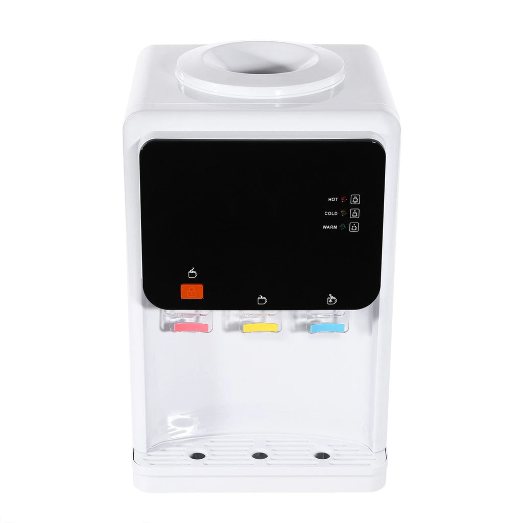 Countertop Hot & Cold Water Dispenser Electric Bottle-Top Cooler 110V White