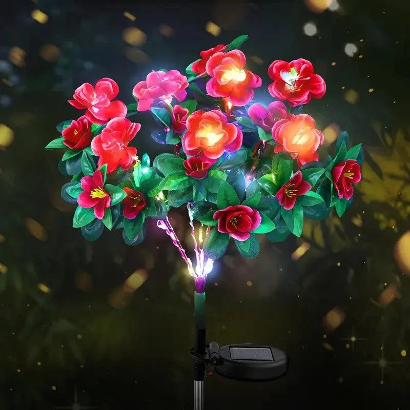 Solar Flower Stake Lights – LED Garden Decor, Waterproof Outdoor Yard Lamp, Color-Changing