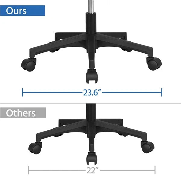 Black Rolling Office Chair – Swivel Mesh Task Chair with Lumbar Support for Desk, Computer & Study Room
