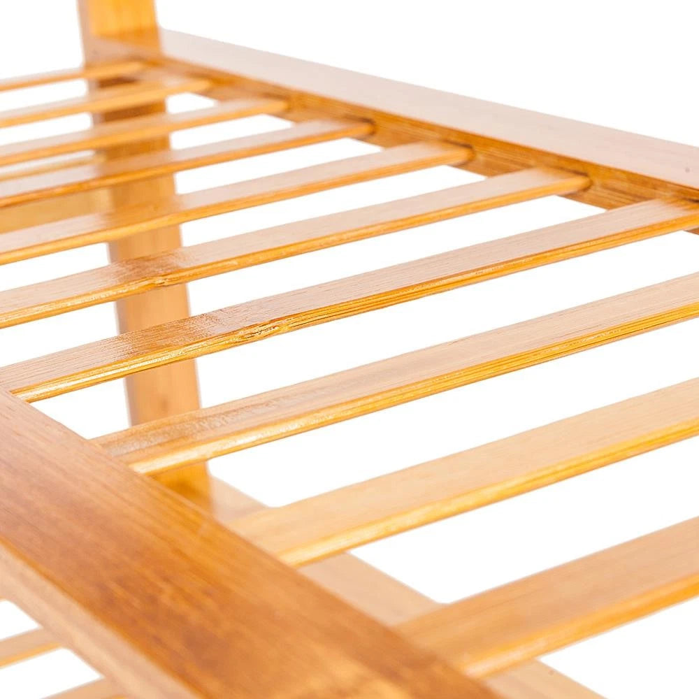 4-Tier Bamboo Shoe Rack – Space-Saving Storage Organizer for Entryway, Closet & Living Room