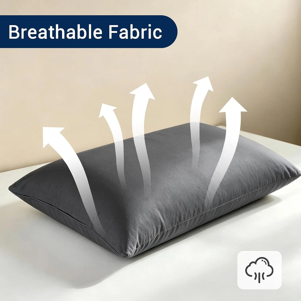 Waterproof Pillow Protector Cover – Zippered, Noiseless & Breathable 4x24