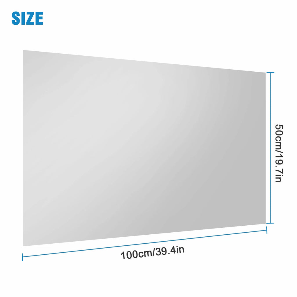 Flexible Mirror Wall Sticker Shatterproof Silver PET Film 50x100cm Free Ship