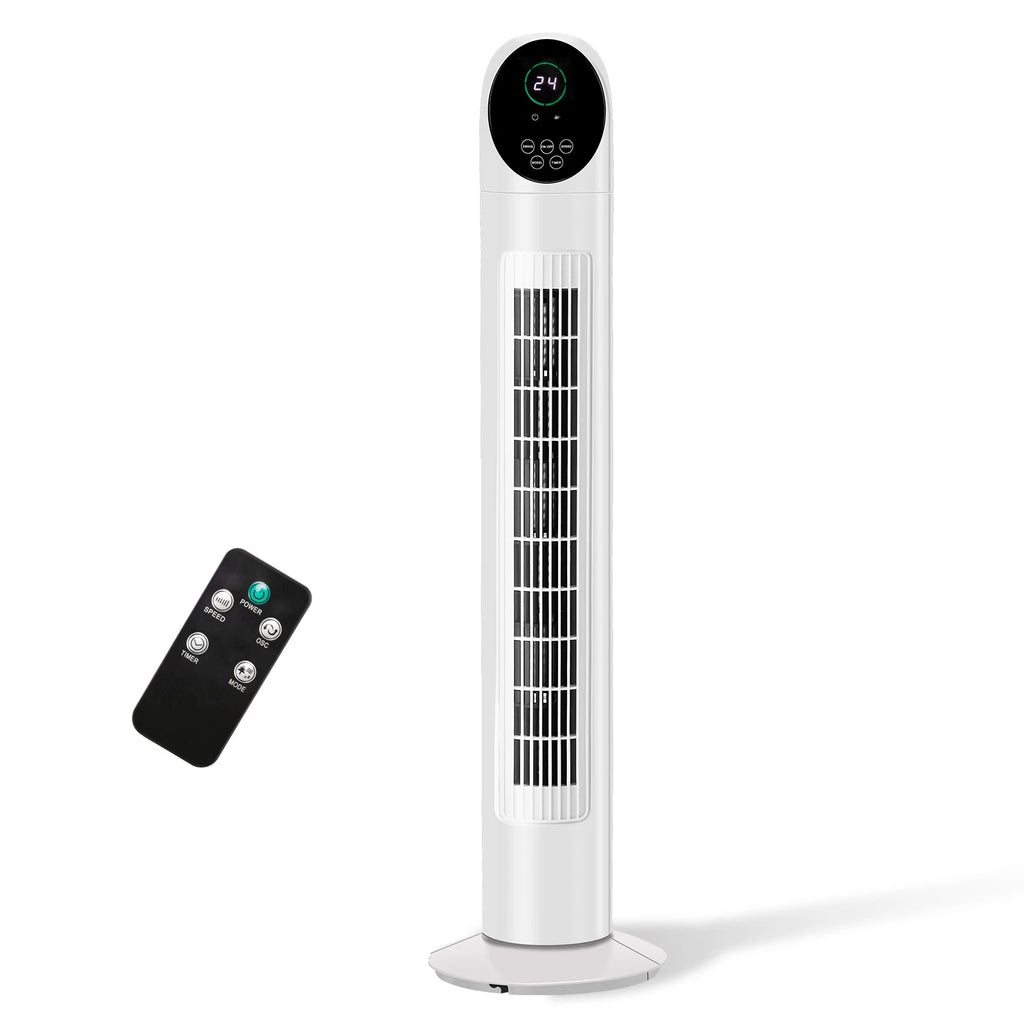 34" Tower Fan Oscillating Bladeless Remote Control Timer Quiet Standing Fan