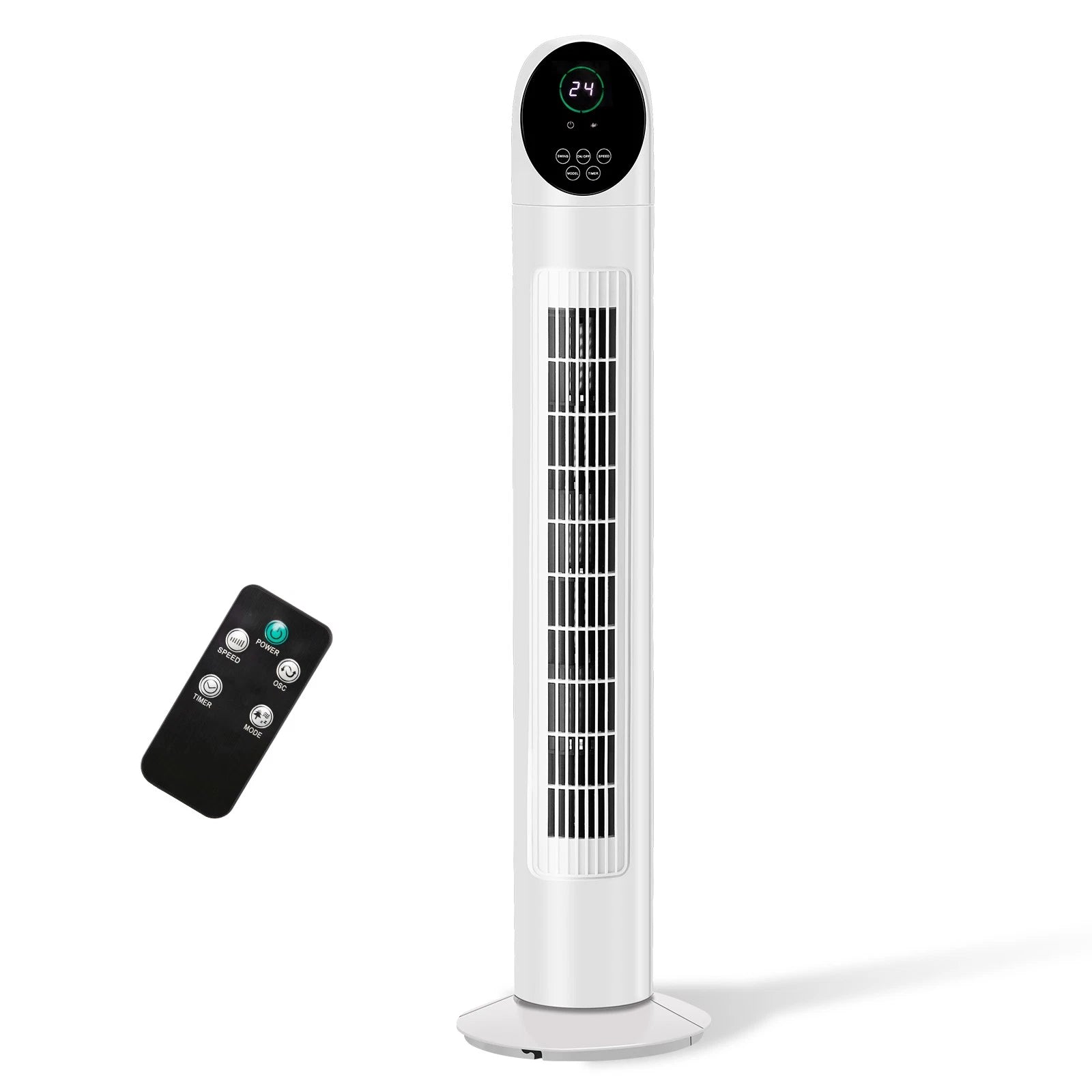 34" Tower Fan Oscillating Bladeless Remote Control Timer Quiet Standing Fan