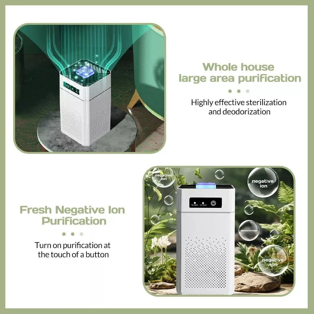 True HEPA Air Purifier for Home Large Room Allergies Smoke Odor Dust 215sqft