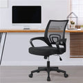 Black Rolling Office Chair – Swivel Mesh Task Chair with Lumbar Support for Desk, Computer & Study Room