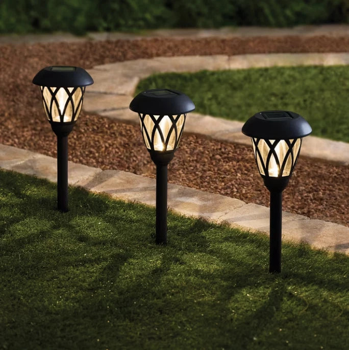 Solar Pathway Lights 6-Pack – Outdoor LED Lattice Lights, Dusk to Dawn, Waterproof Garden Lighting