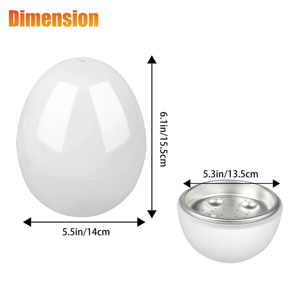 Egg Boiler Microwave Cooker Steamer for 4 Eggs Hard Soft Boiled No Pierce