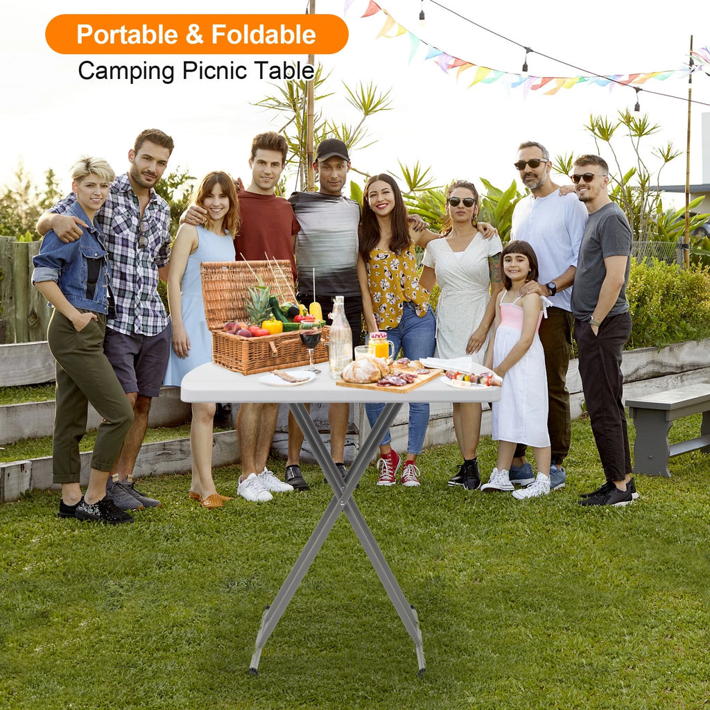 Portable Folding Table with Adjustable Height | Lightweight HDPE Table for Indoor & Outdoor Use