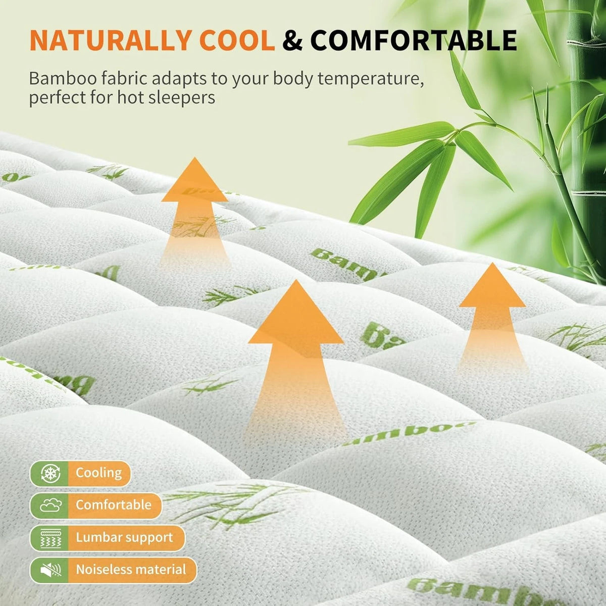 Mattress Protector Encasement Bamboo Viscose Machine Washable