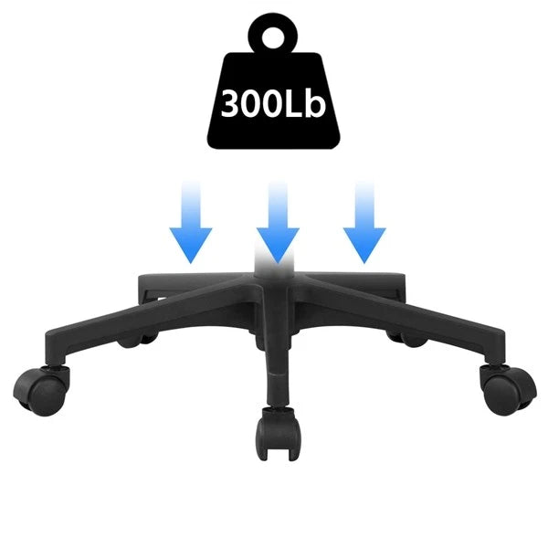 Black Rolling Office Chair – Swivel Mesh Task Chair with Lumbar Support for Desk, Computer & Study Room