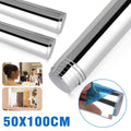 Flexible Mirror Wall Sticker Shatterproof Silver PET Film 50x100cm Free Ship