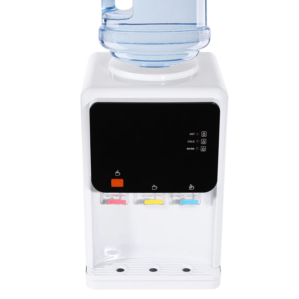 Countertop Hot & Cold Water Dispenser Electric Bottle-Top Cooler 110V White