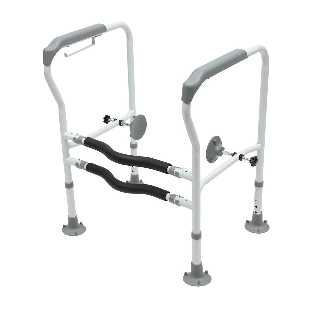 Toilet Safety Rail Frame Adjustable Grab Bar 330lbs Handicap Elderly Support
