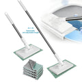 Zero Touch Mini Mop Snap Grip 100cm Adjustable Handle 4 Cloths