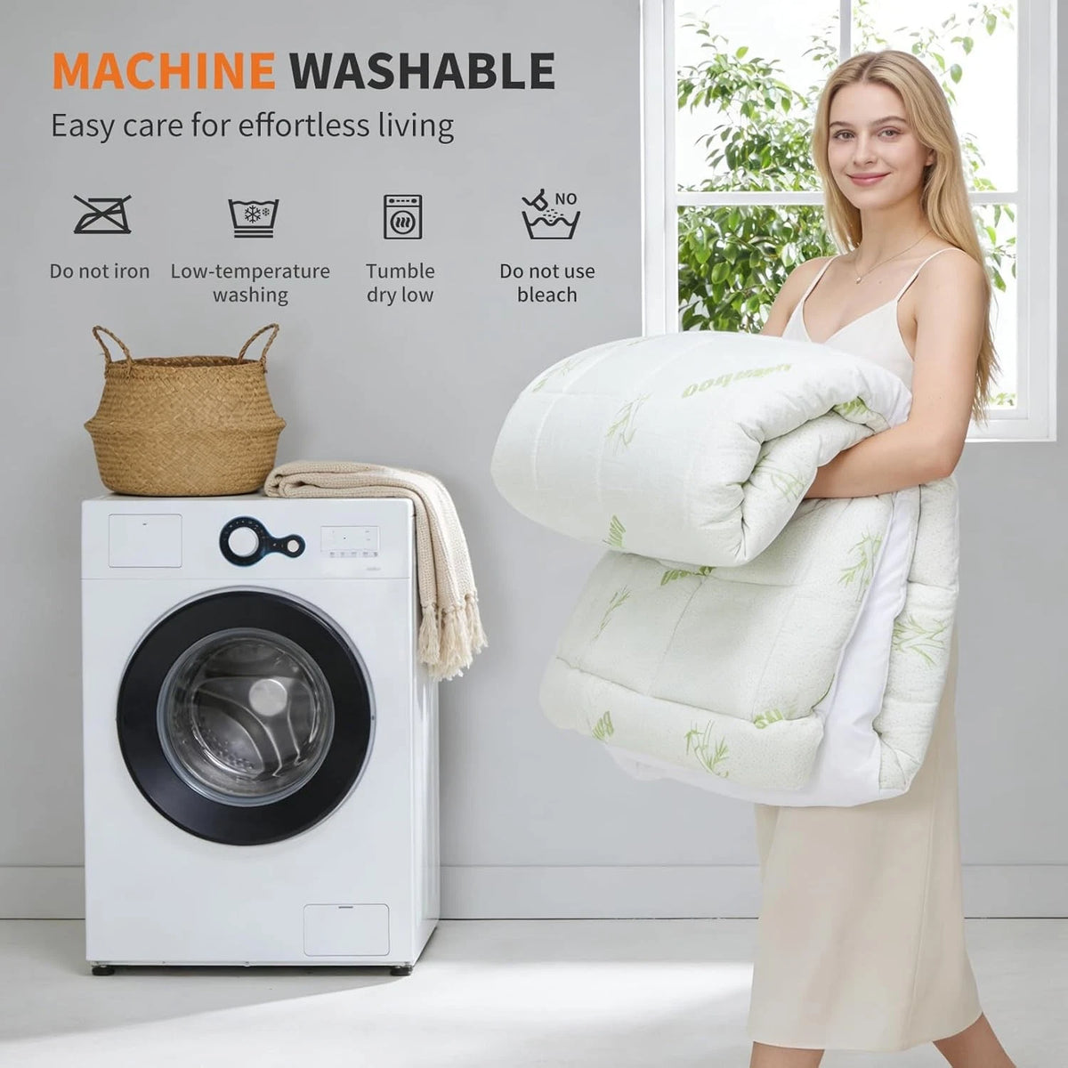 Mattress Protector Encasement Bamboo Viscose Machine Washable